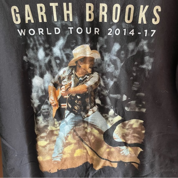Garth Brooks T-Shirt Concert Tee World Tour 2014 - 2017 Mens LARGE Black - Picture 3 of 5